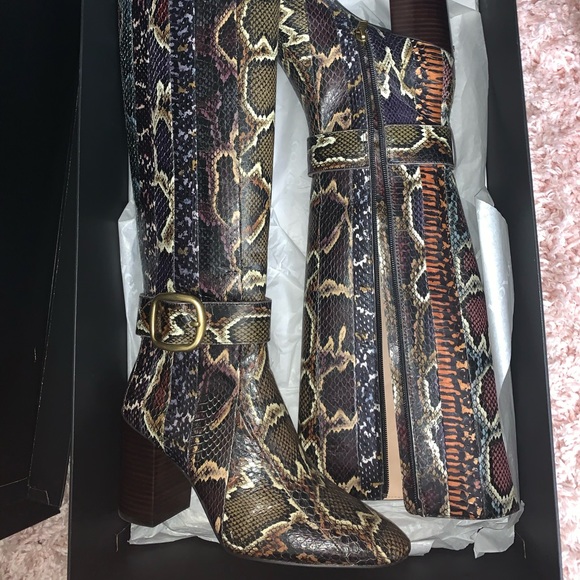 coach evelyn boot snakeskin